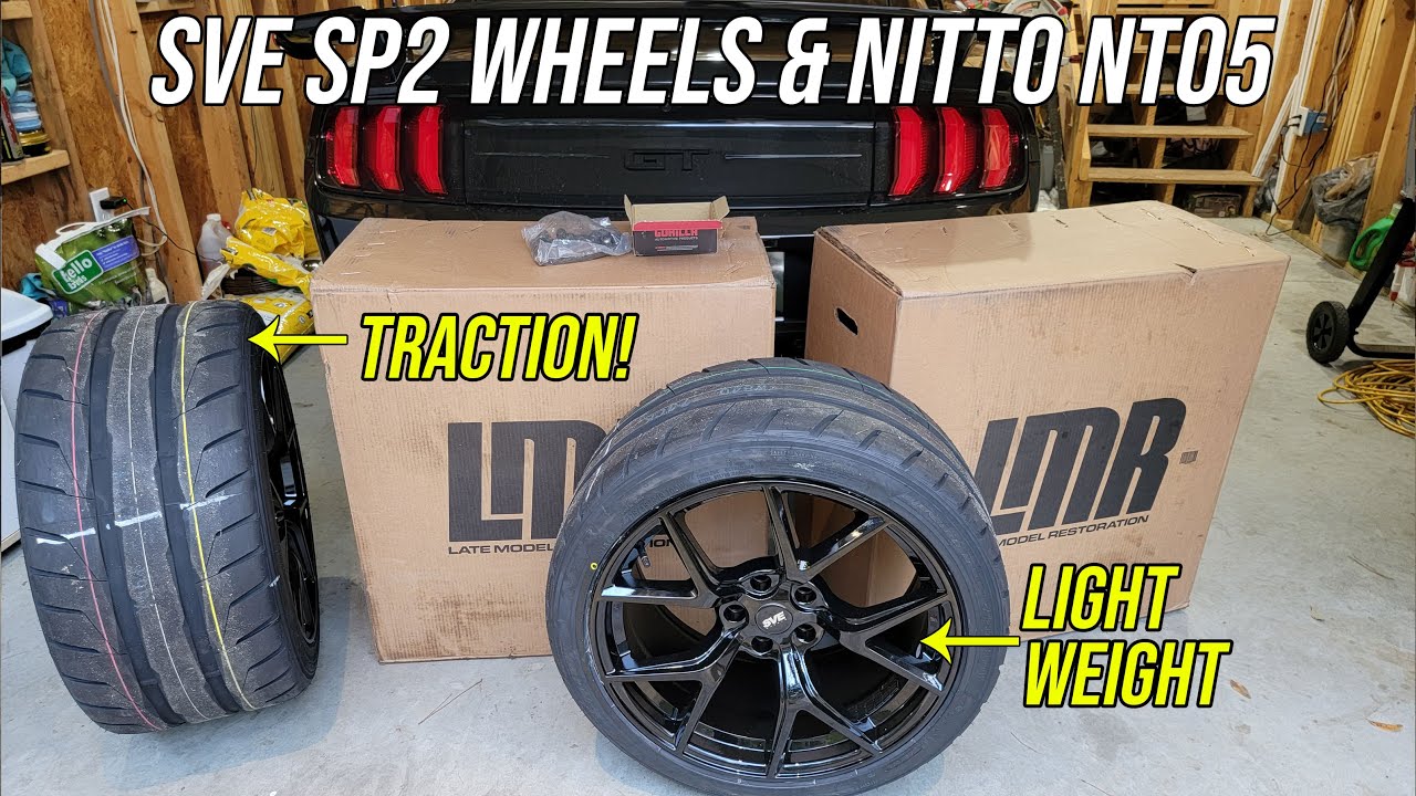SVE SP2 wheels and Nitto NT05 install and review - 2019 Mustang GT