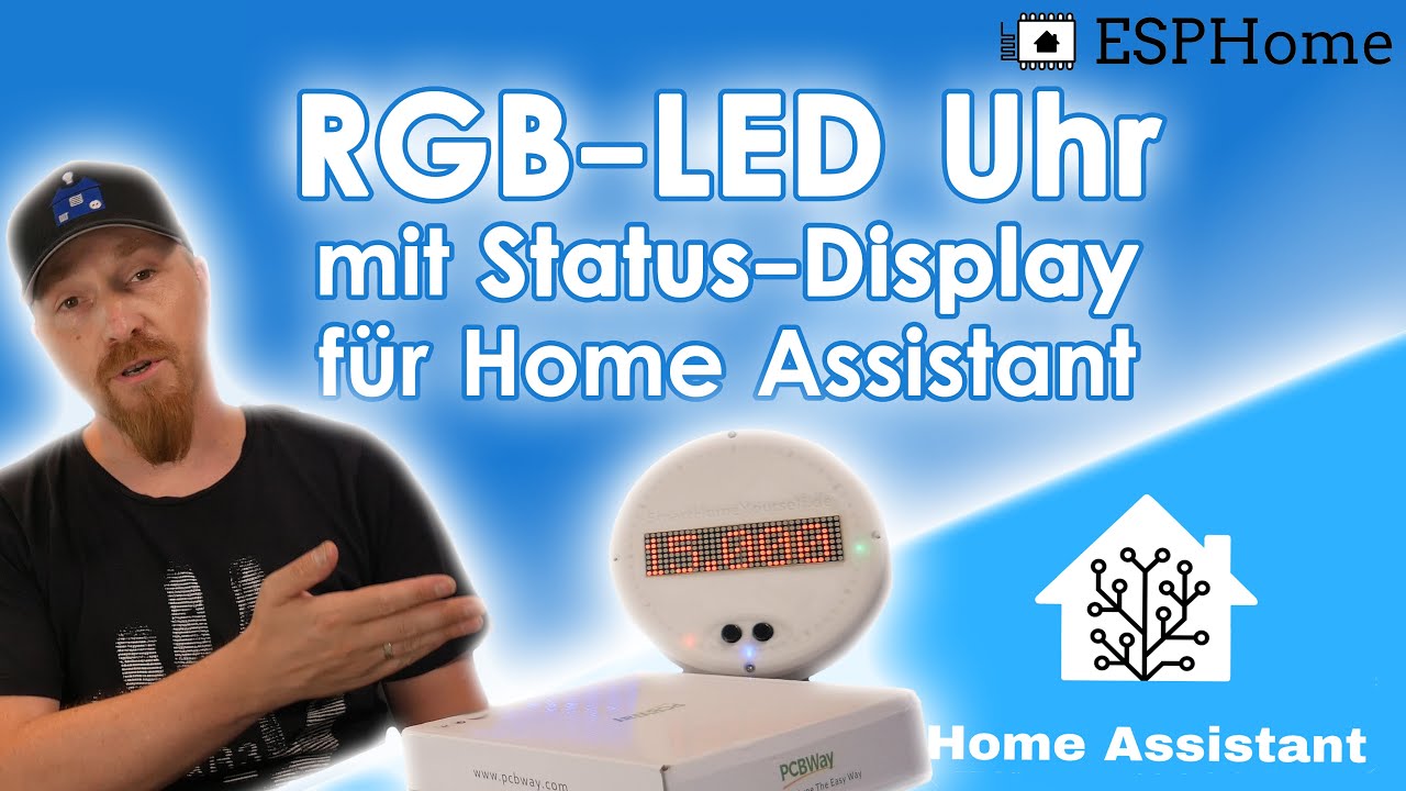 RGB-LED Uhr mit ESPHome für Home Assistant (incl. LED Matrix als Status-Display)