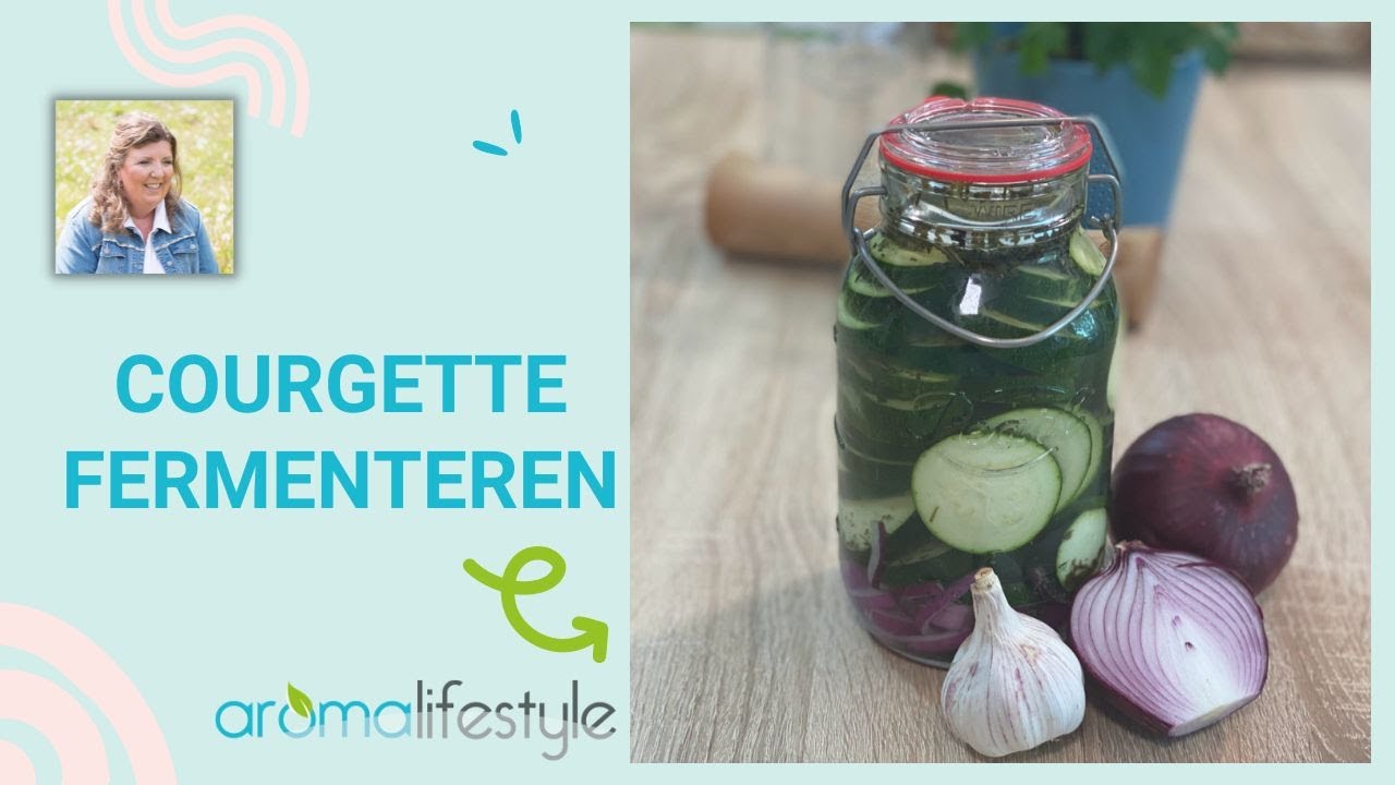 Gefermenteerde courgette, snel klaar, lekker en makkelijk.