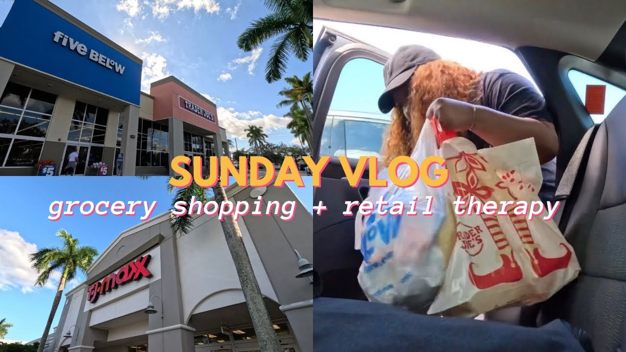 SUNDAY VLOG | grocery shopping + retail therapy
