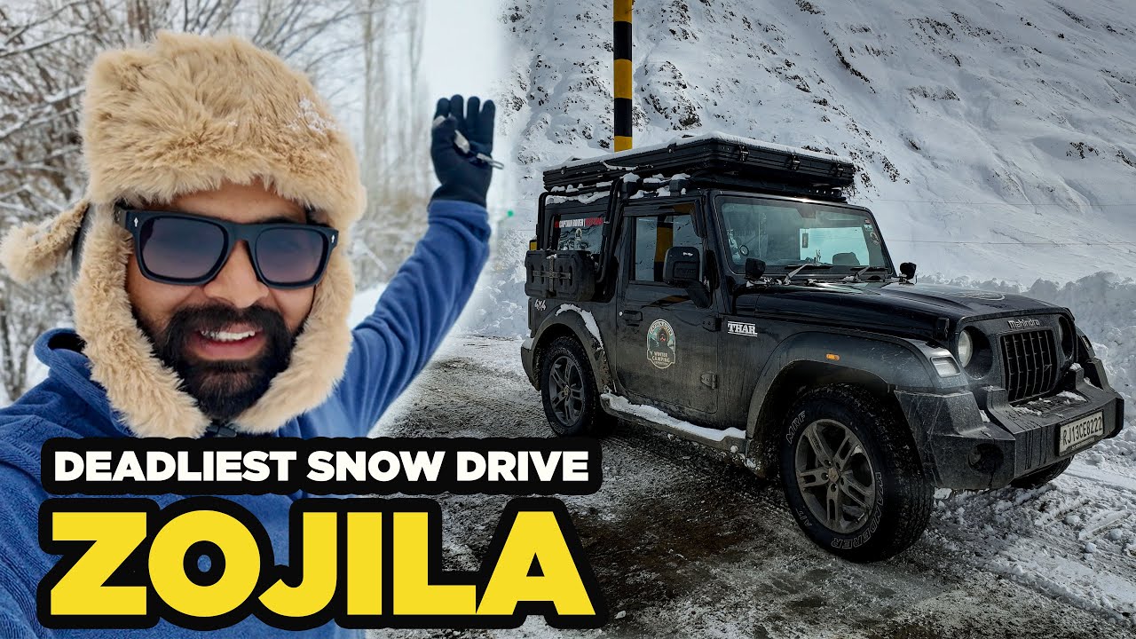 Deadliest Snow Drive of My Life 🚙 Zoji La Pass in Winter