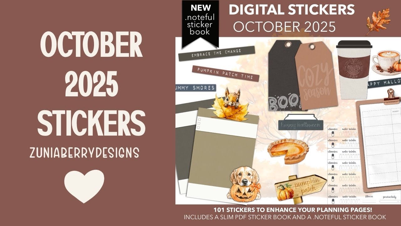 October 2025 digital stickers are here! Plus a couple of surprises
