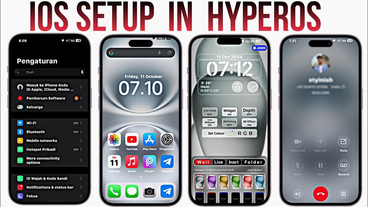 ios 16 setup in redmi hyperos ⚡ Detailed video ❤️‍🩹 No root ✔️