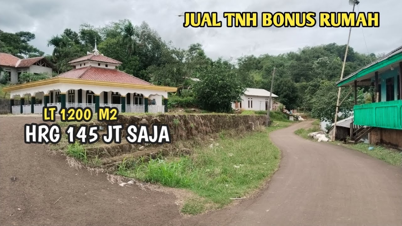 Dijual tanah bonus rumah asri pedesaan udara sejuk cocok untuk masa pensiun 