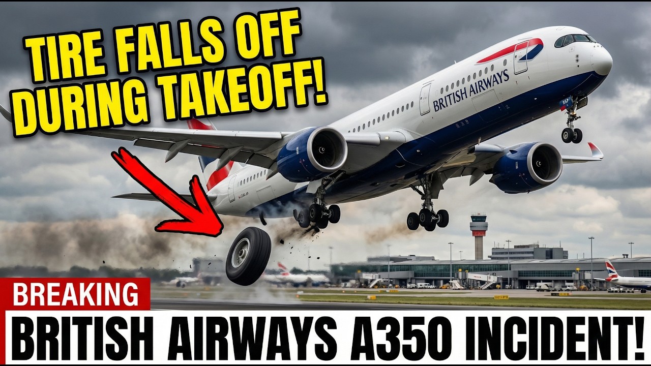 British Airways A350 Loses a Tire on Takeoff | Full Incident Breakdown