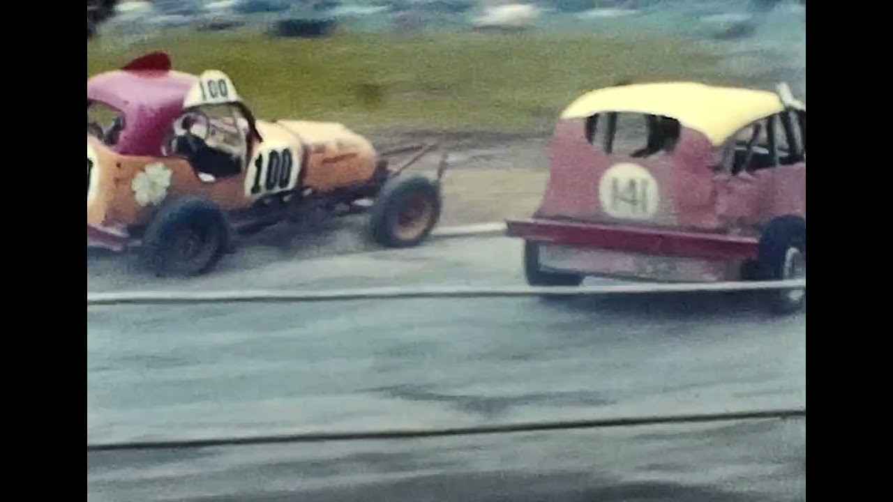 F1 Stock Car Racing at Aycliffe Stadium 8mm footage Late 1960s?