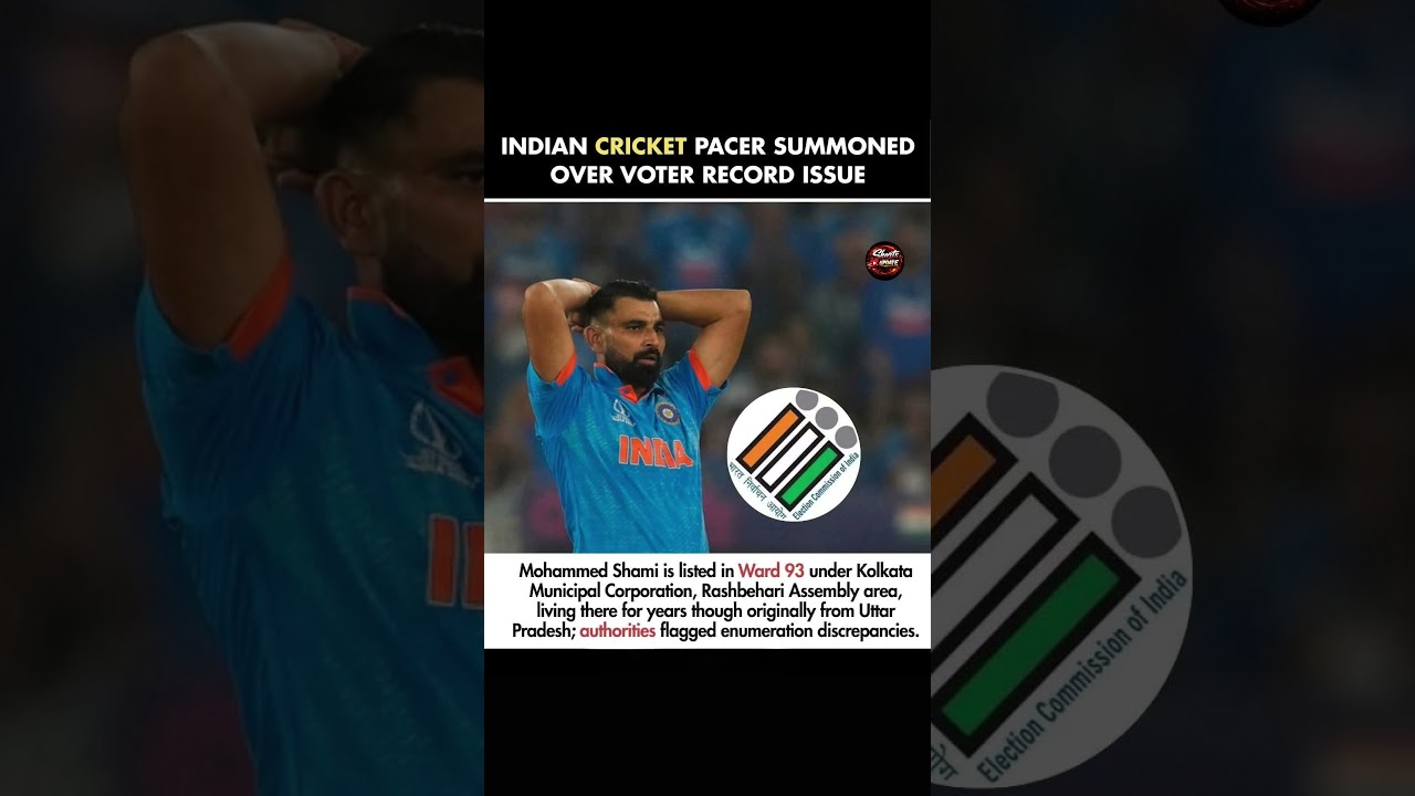 INDIAN CRICKET PACER SUMMONED OVER VOTER RECORD ISSUE😱 