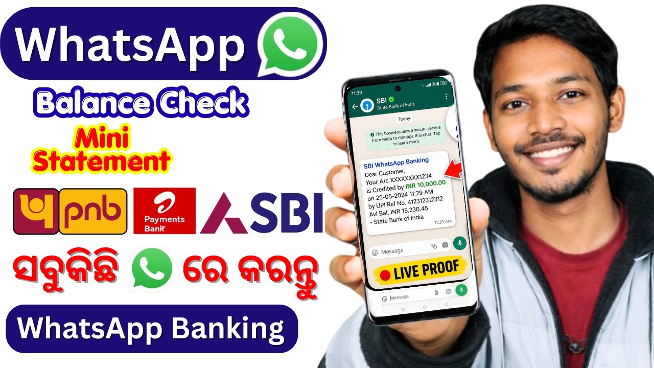WhatsApp Banking Balance & Mini Statement Check Karantu (Odia Guide)