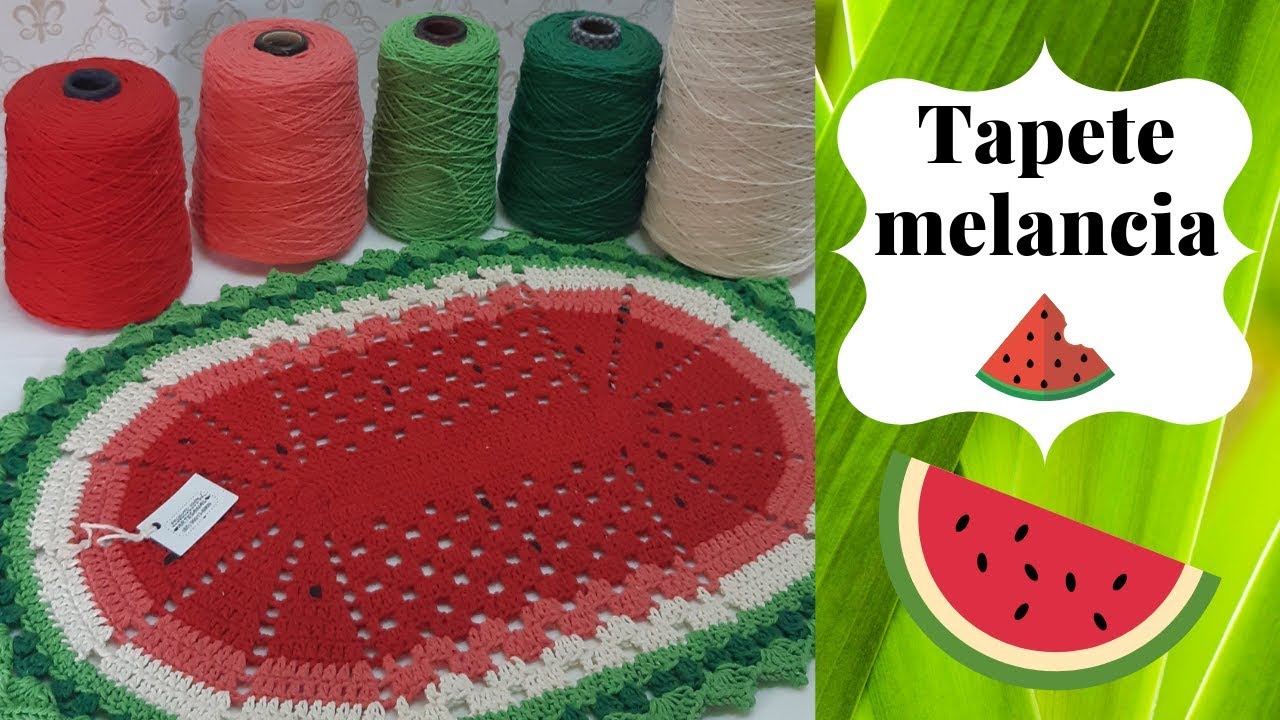 Tapete melancia em crochê