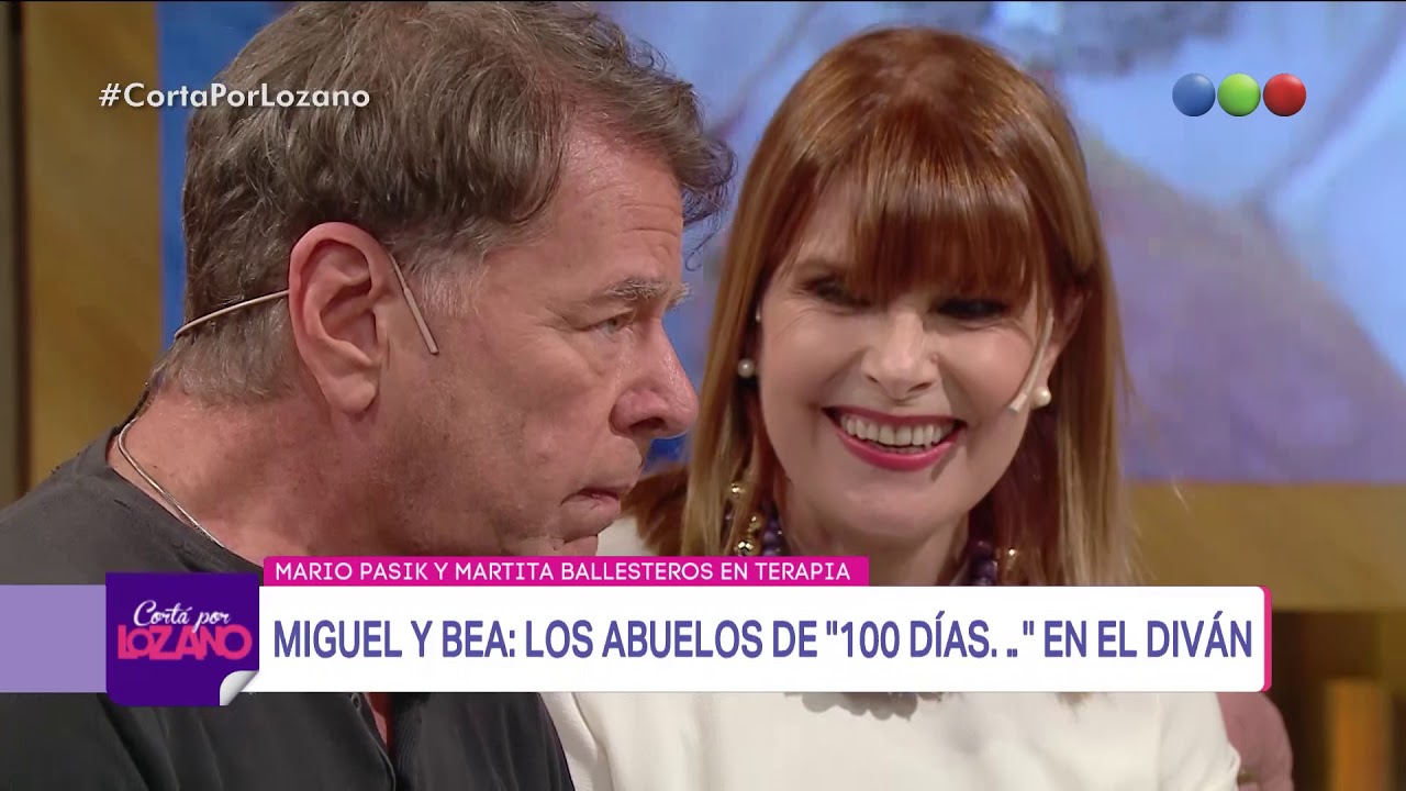 Mario Pasik y Marita Ballesterosen el div&aacute;n de Vero - Cort&aacute; por Lozano 2018