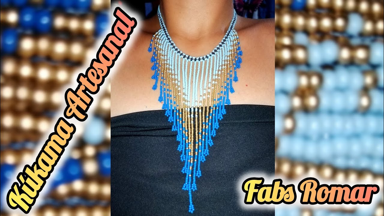 collar de chaquira / cascada azul 💙💙💙