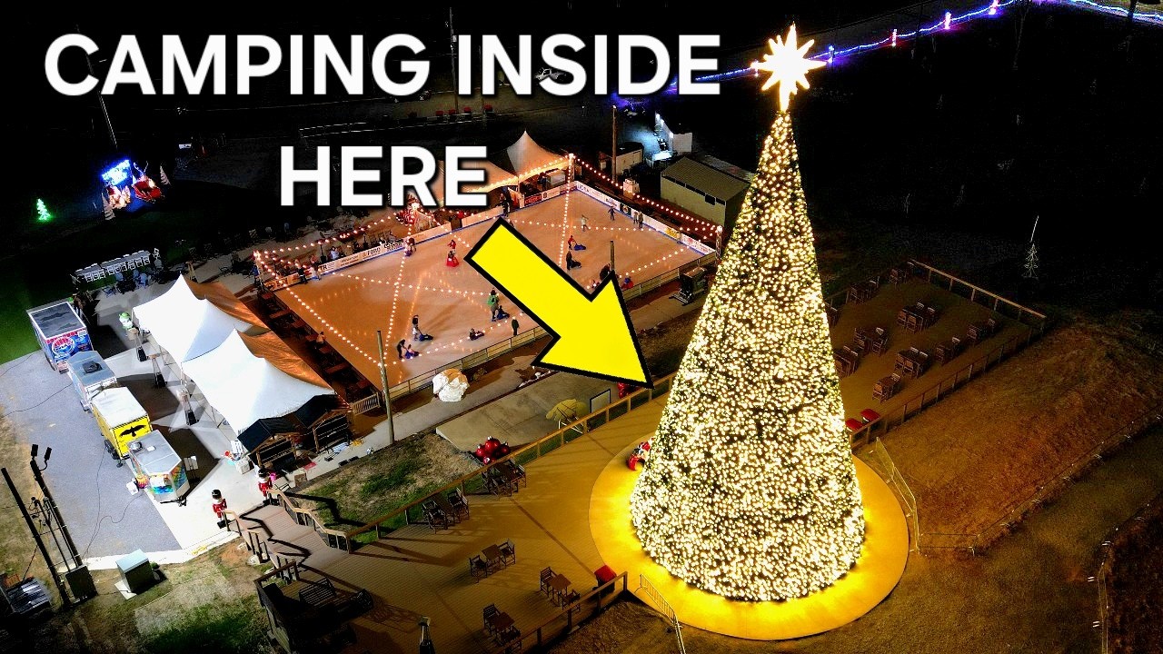 Stealth Camping Inside The TALLEST Christmas Tree In Alabama
