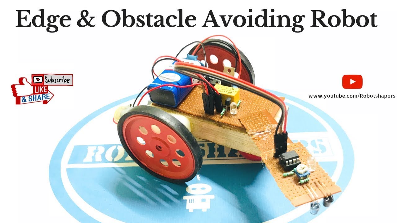 How to Make a Edge Avoider robot |Edge avoiding robot | Obstacle & edge avoiding Car without program