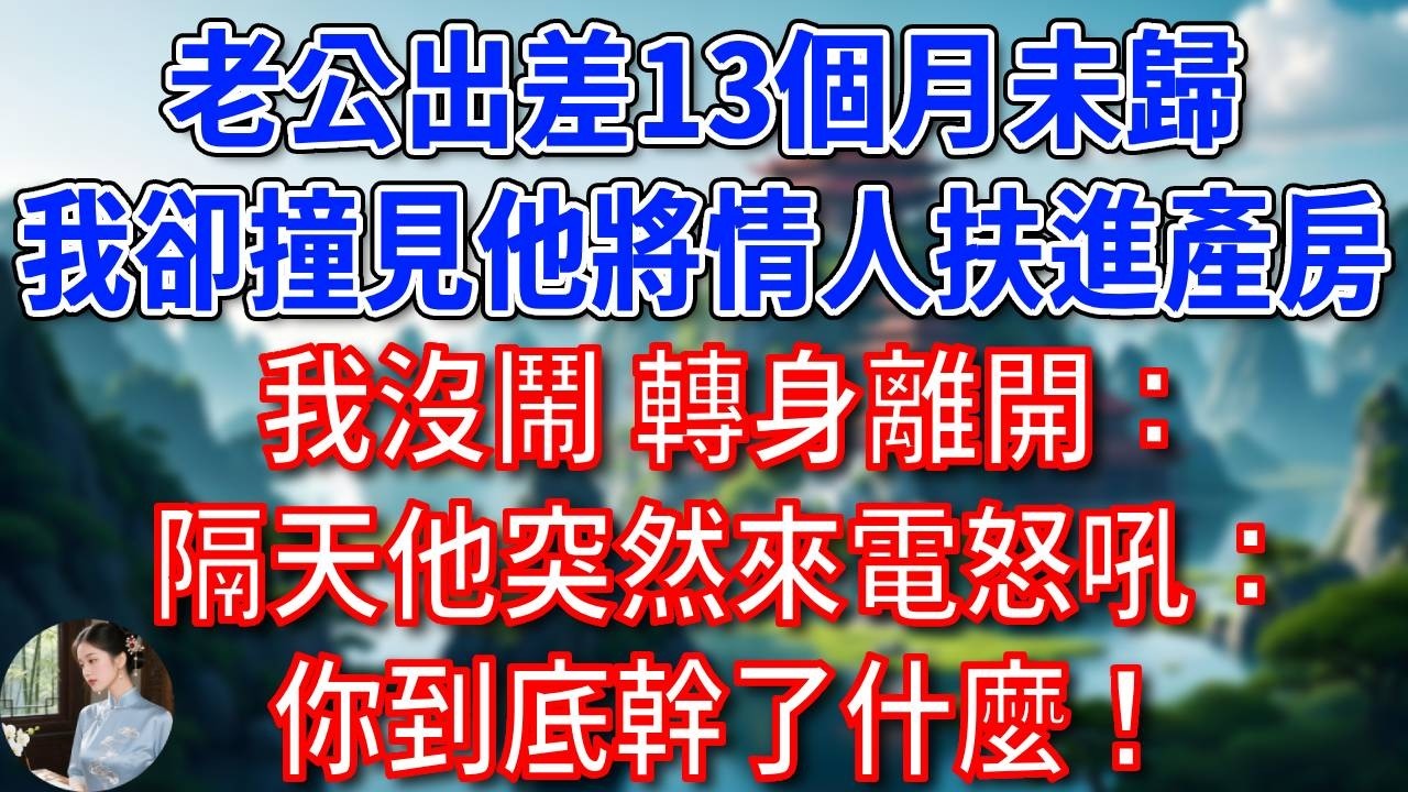 總裁老公出差13個月未歸，我卻撞見他將情人扶進產房，我沒鬧，隔天他突然來電怒吼：你到底幹了什麼！#為人處世#生活經驗#情感故事#故事#小說#戀愛#情感#婚姻