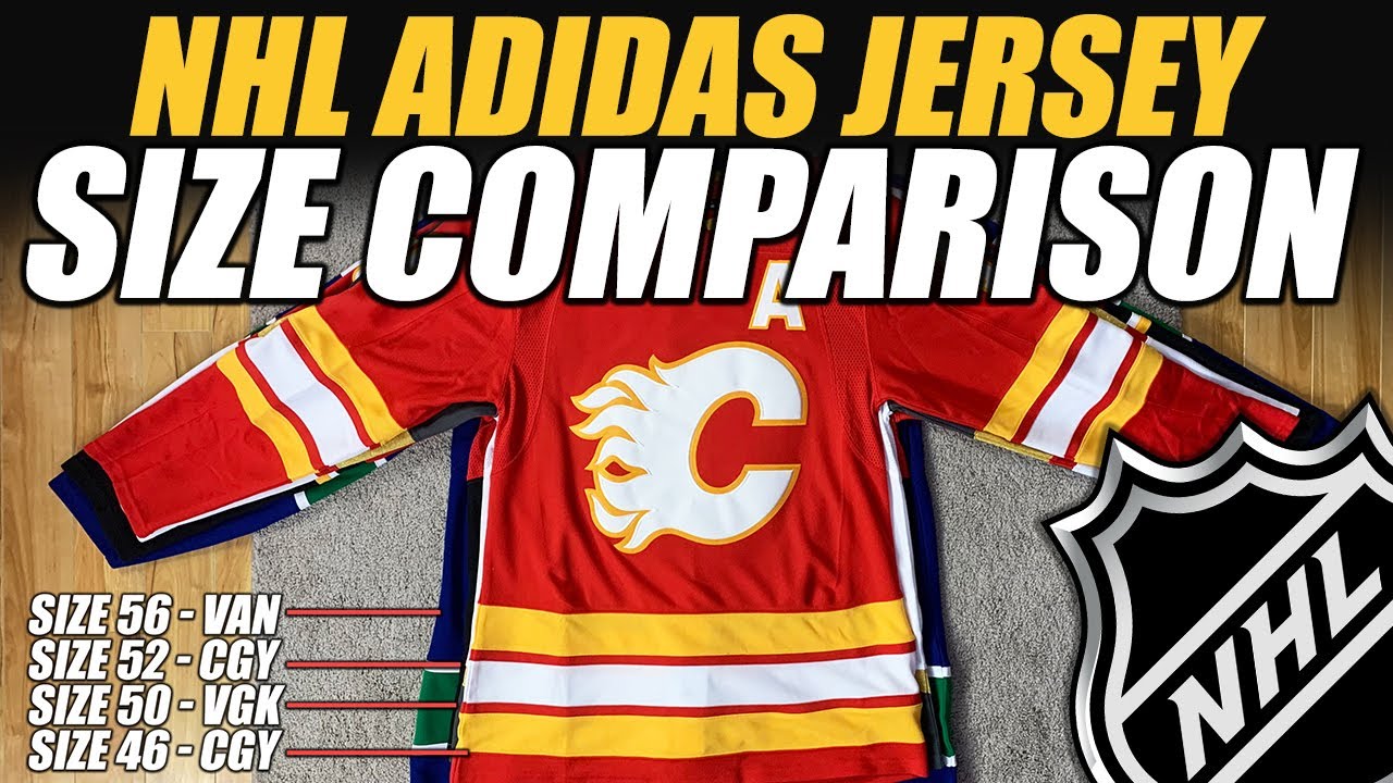 NHL Adidas Jersey Size Comparison