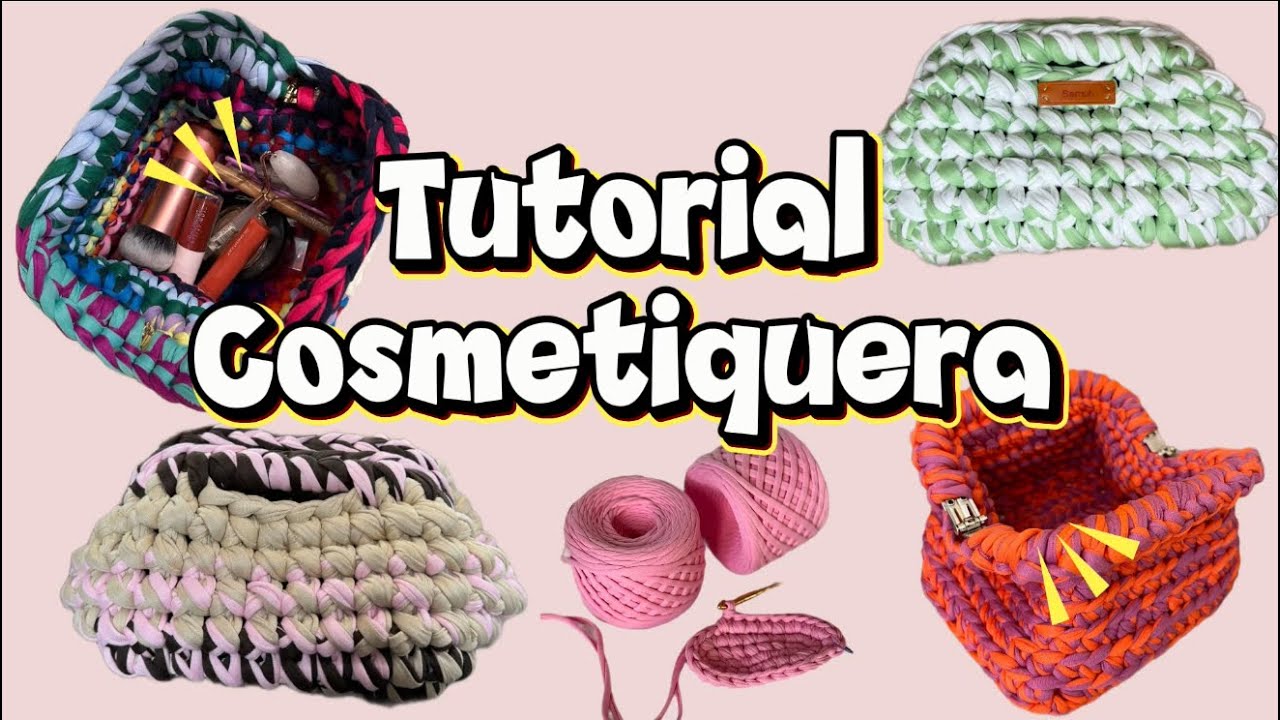 Cosmetiquera a trapillo/ Tutorial paso a paso/ principiantes/ fácil y rápido 