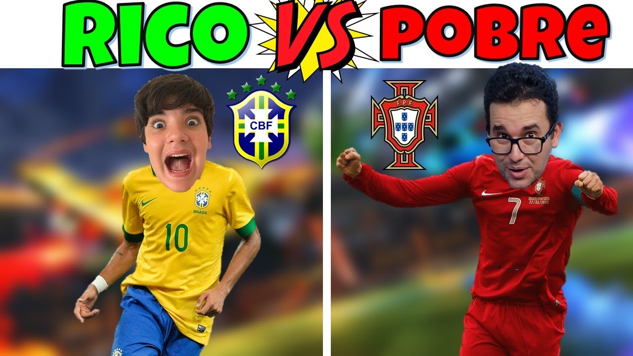 RICO VS POBRE | NEYMAR VS CRISTIANO RONALDO NO ROCKET LEAGUE | PEDRO MAIA
