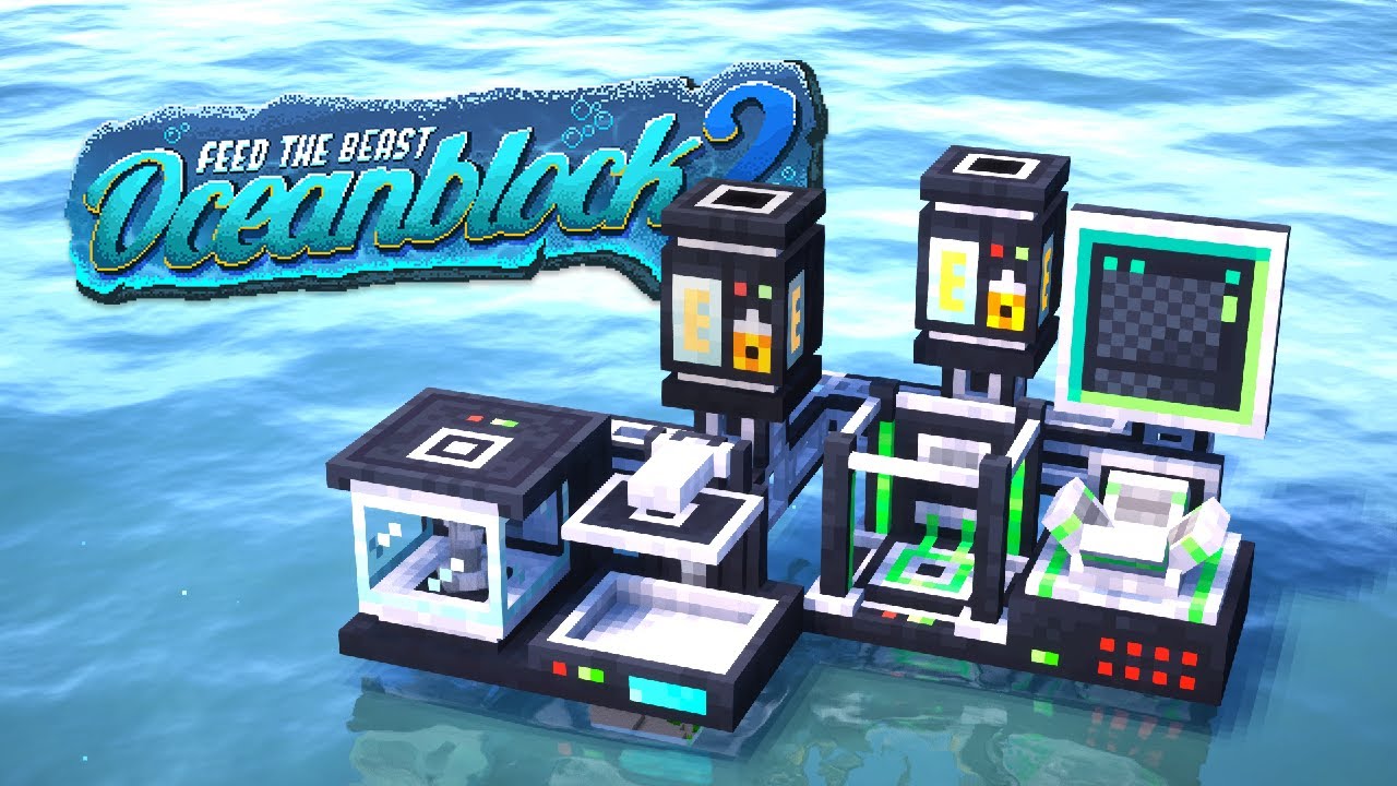 FTB OceanBlock 2 EP13 Replication Mod is AMAZING Possably Better then ProjectE?!?