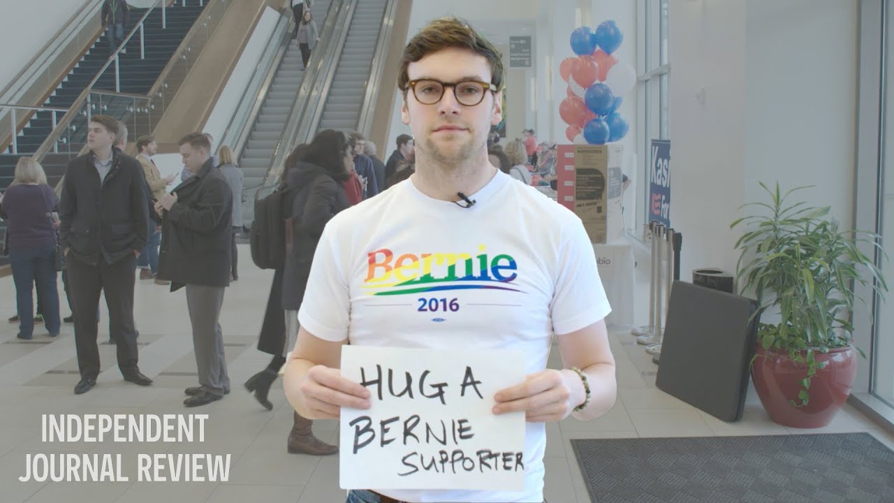 Bernie Supporter Asks For Hugs At A Trump Rally
