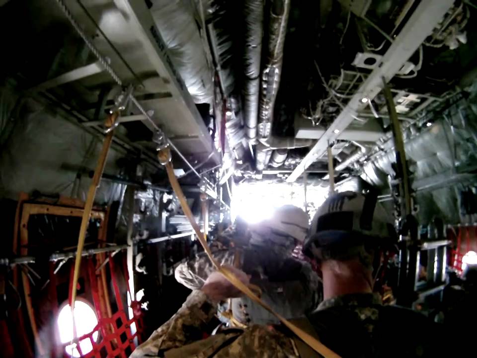 10th Special Forces Group (Airborne) C-130 Static Line Ramp Jump Go-Pro
