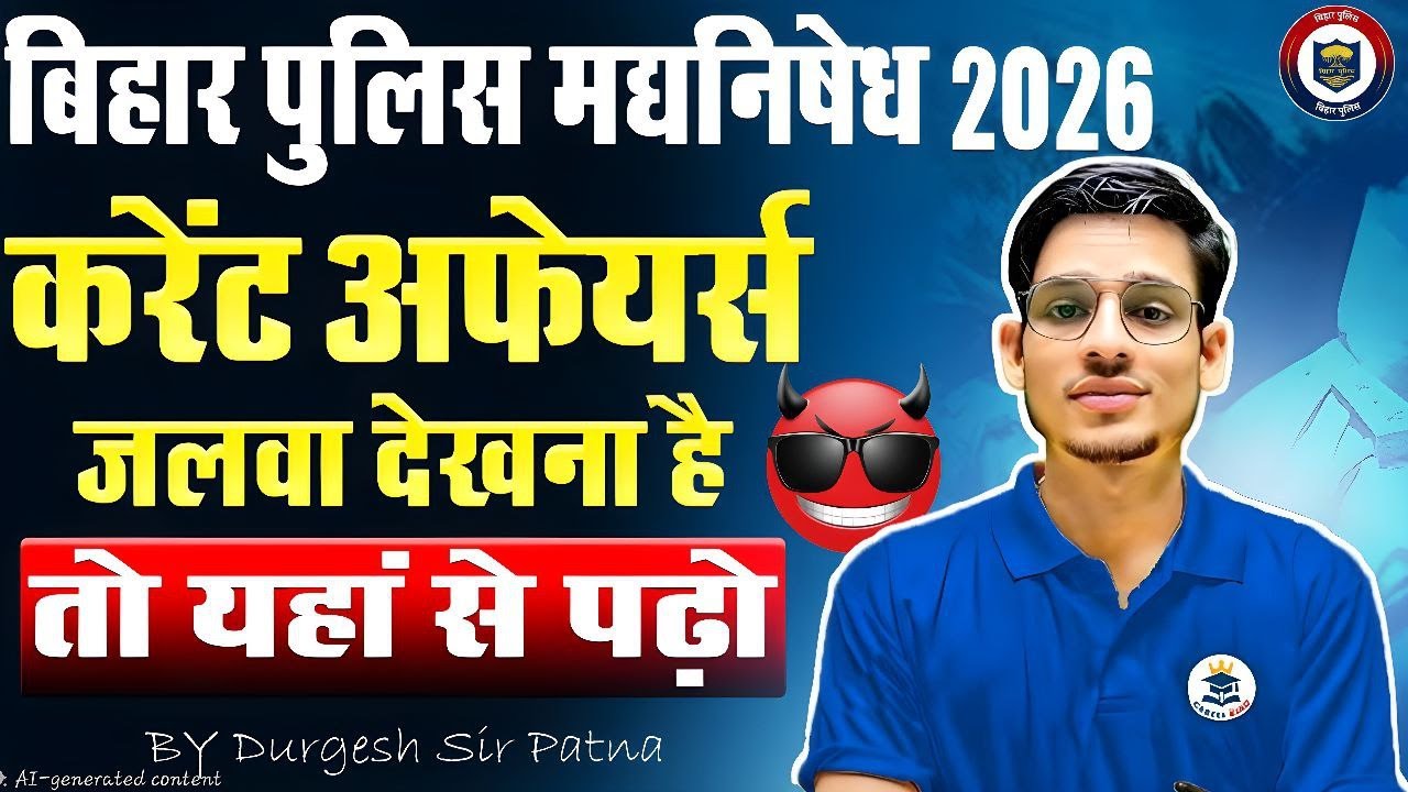 बिहार पुलिस भर्ती 2025 | Current Affairs🔥| महामैराथन🔥By Durgesh Sir Patna#biharpolice