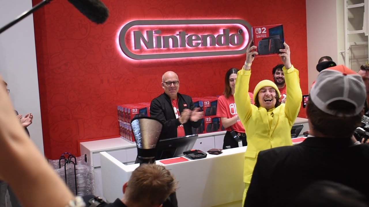 Nintendo Switch 2 and Mario Kart World Midnight Launch Event at Nintendo NY (Doug Bowser Appearance)