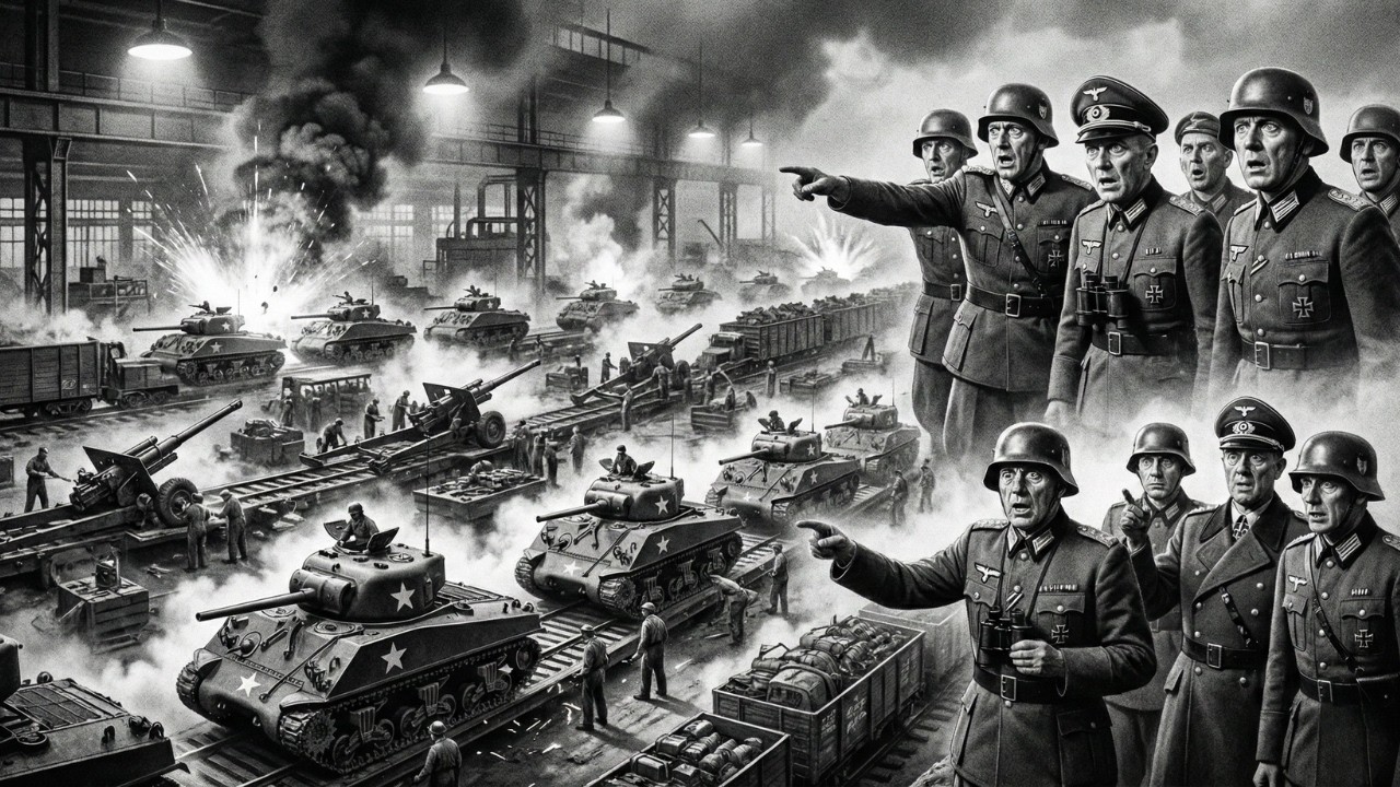 Los alemanes no podían creer lo rápido que fábricas de EE.UU. reemplazaban tanques y armas perdidos