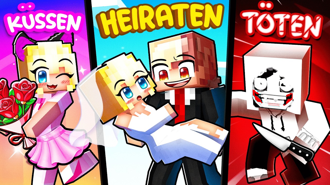 Wir SPIELEN KÜSSEN, HEIRATEN, TÖTEN in Minecraft!