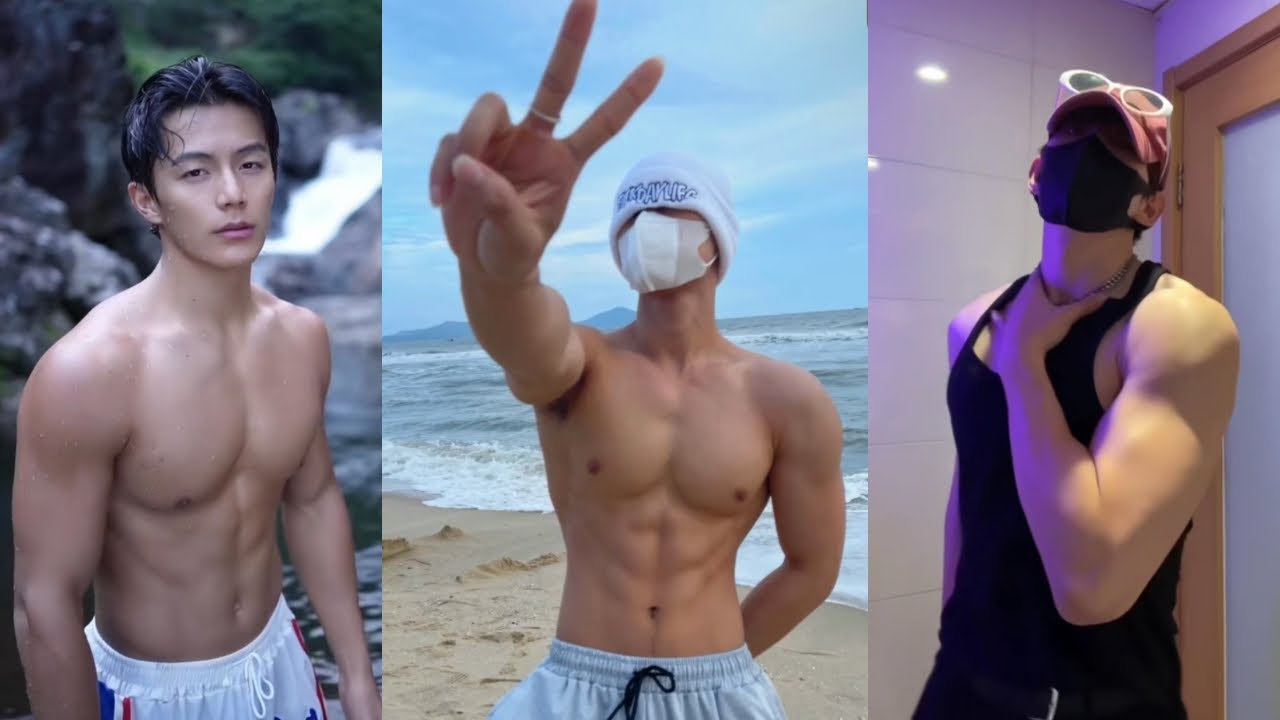 Douyin Tiktok 2022 Gym Motivation Six Pack Flexing Muscle Viral Dance/Chinese Hot Guy Muscle Abs