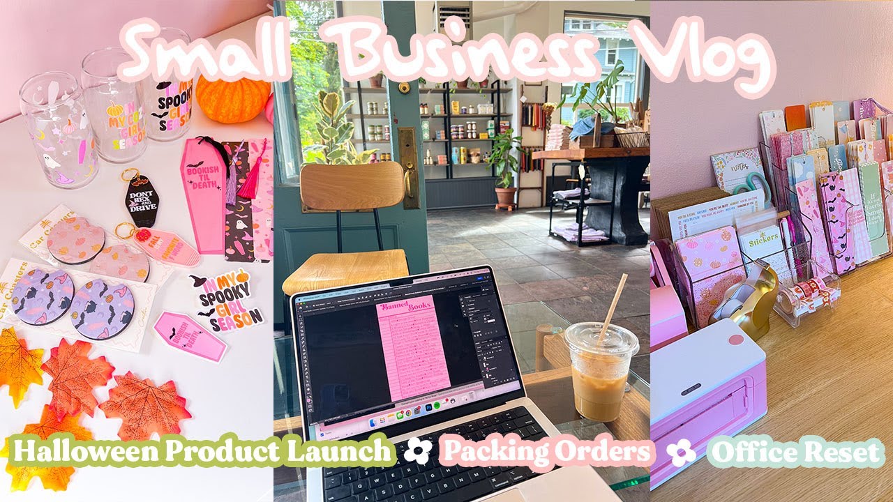 Halloween Product Launch + Packing Orders + Office Reset | Studio Vlog 030 | Small Business Vlog