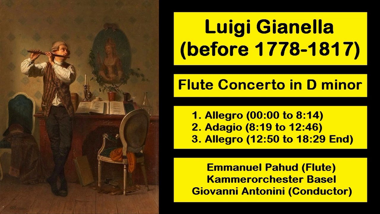 Luigi Gianella (before 1778-1817) - Flute Concerto in D minor
