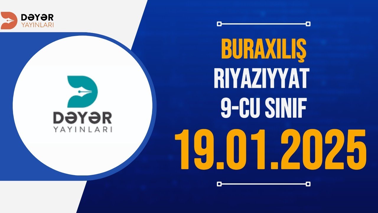 19 yanvar dəyər sınaq 4 riyaziyyat 9-cu sinif