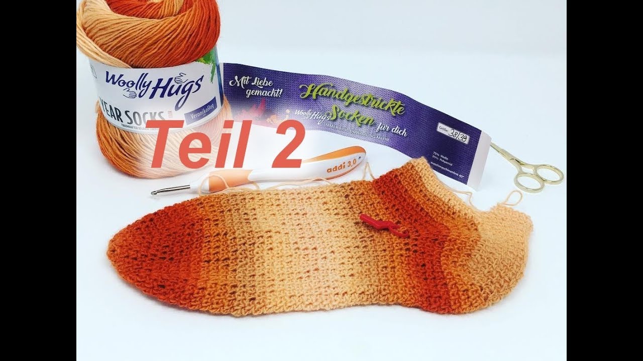 Socken Häkeln EINFACH toe up mit YEAR SOCKS von Veronika Hug Teil 2