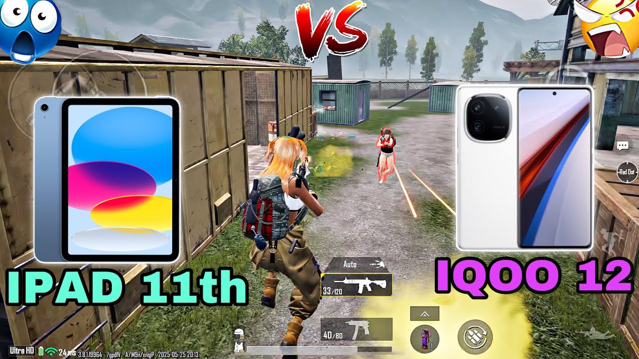 TEST IPAD 11th GEN SMOOTH EXTREME VS IQOO 12 🔥 BGMI PUBG MOBILE