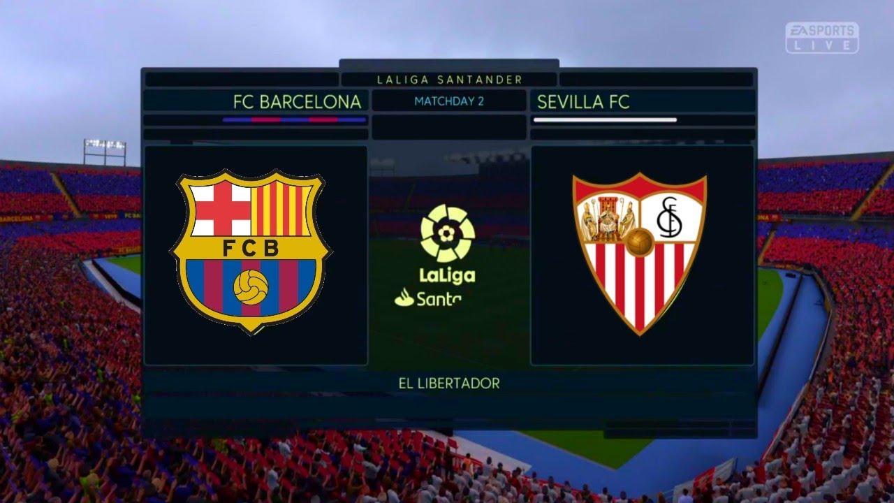 FIFA 2019 PS4 Gameplay LaLiga FC Barcelona VS Sevilla FC