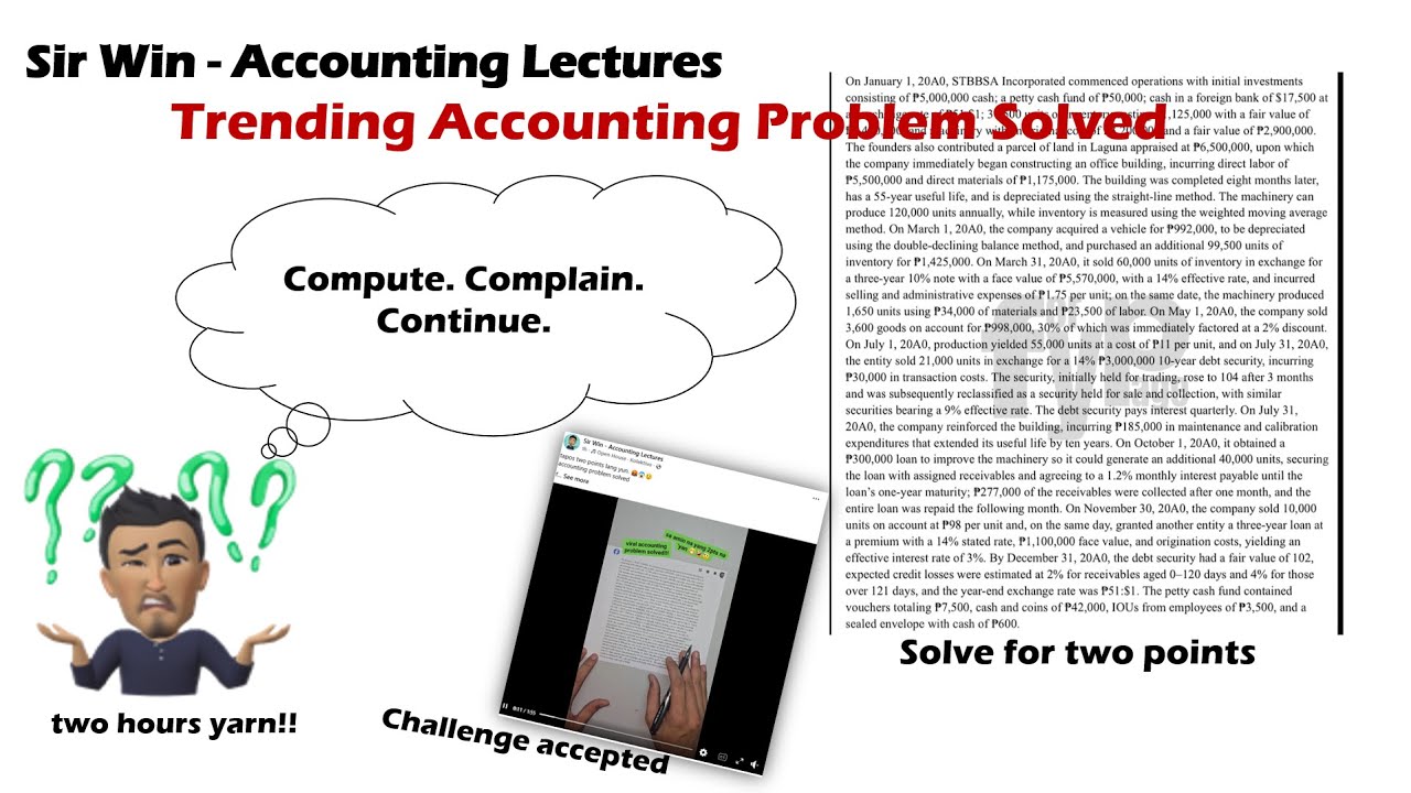 Viral Accounting Problem: 'di namin nakuha ang two points!??