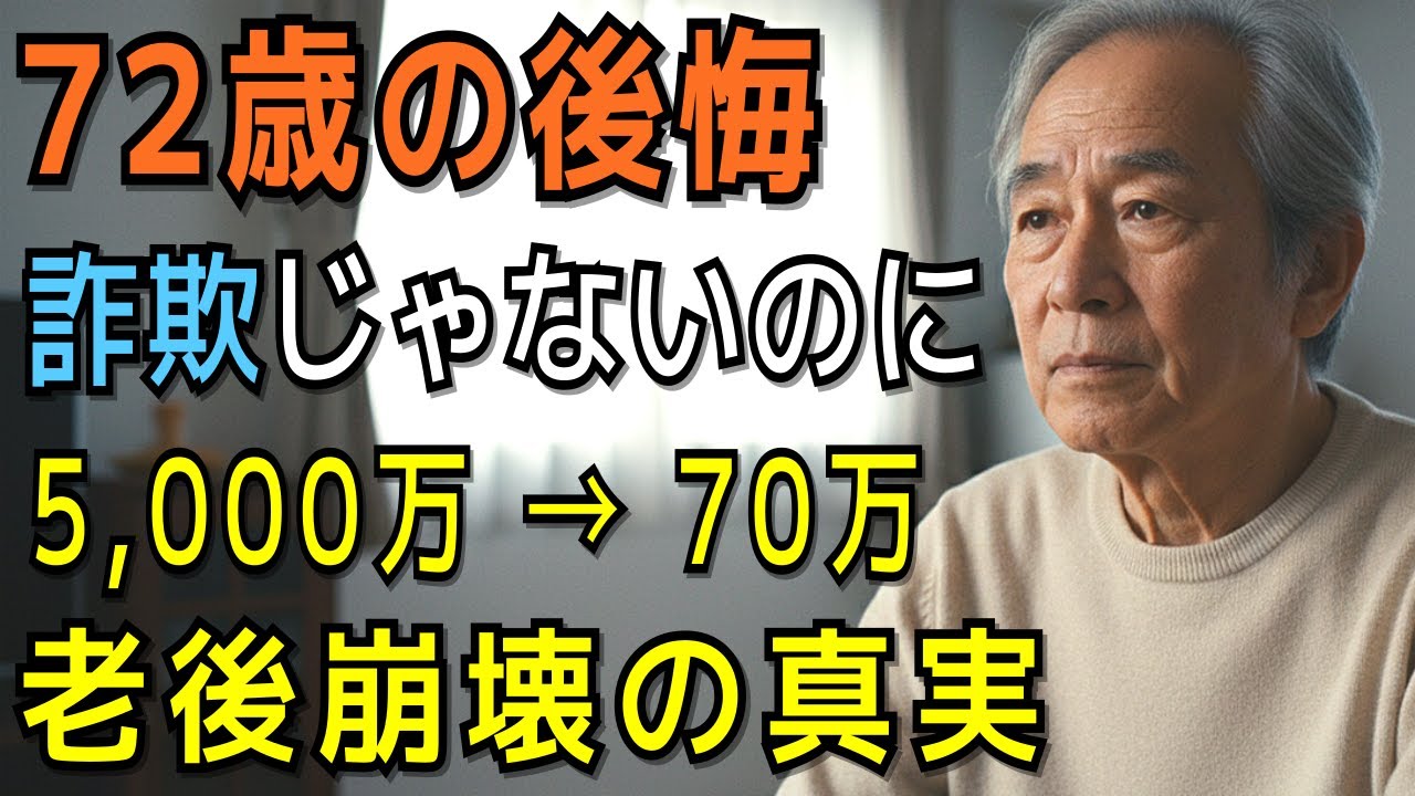 72歳の後悔｜詐欺じゃないのに5,000万が70万になった老後崩壊の真実