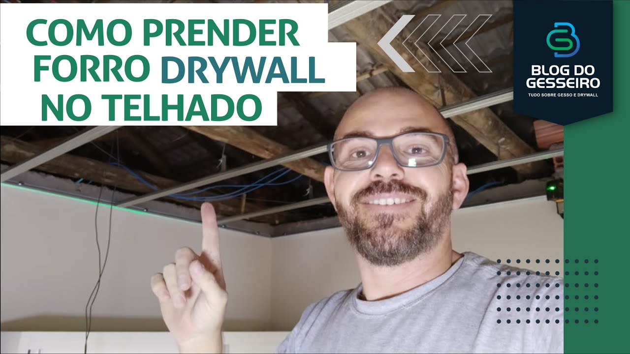 COMO PRENDER ARAME DO FORRO DE DRYWALL NO TELHADO