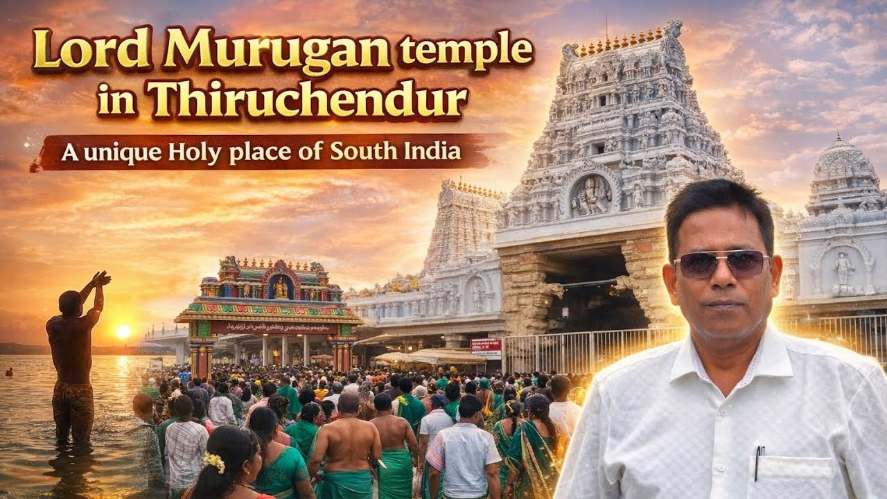 Lord Murugan temple in Thiruchendur.A unique Holy place of south India 🔱❤️