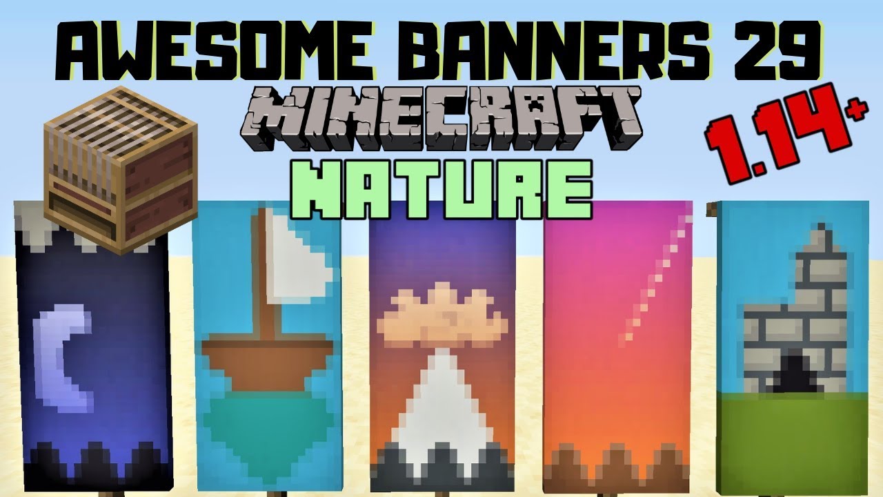 ✔ 5 AWESOME MINECRAFT BANNER DESIGNS WITH TUTORIAL! #29 [LOOM]