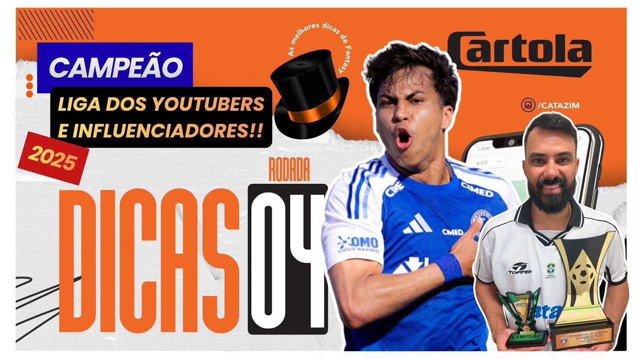 CAMPE&Atilde;O DA LIGA DOS YOUTUBERS 2025 | LIVE DE FECHAMENTO DA 4&ordm; RODADA CARTOLA 2026🎩