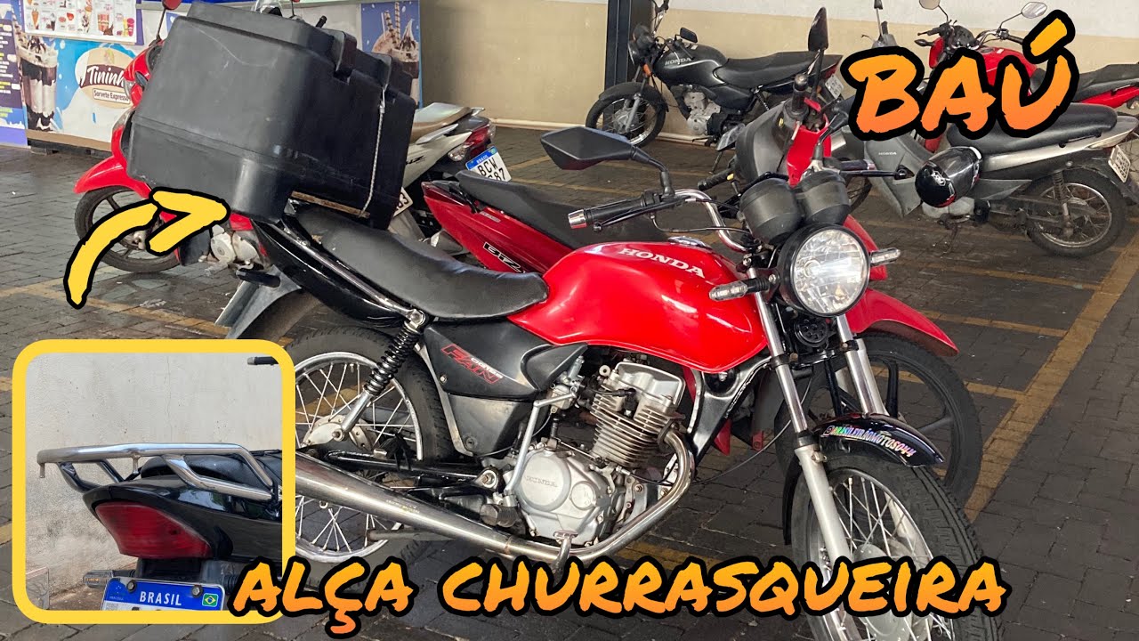COMO INSTALAR BAÚ/CAIXA DE ENTREGAS NA ALÇA CHURRASQUEIRA DA MOTO?!