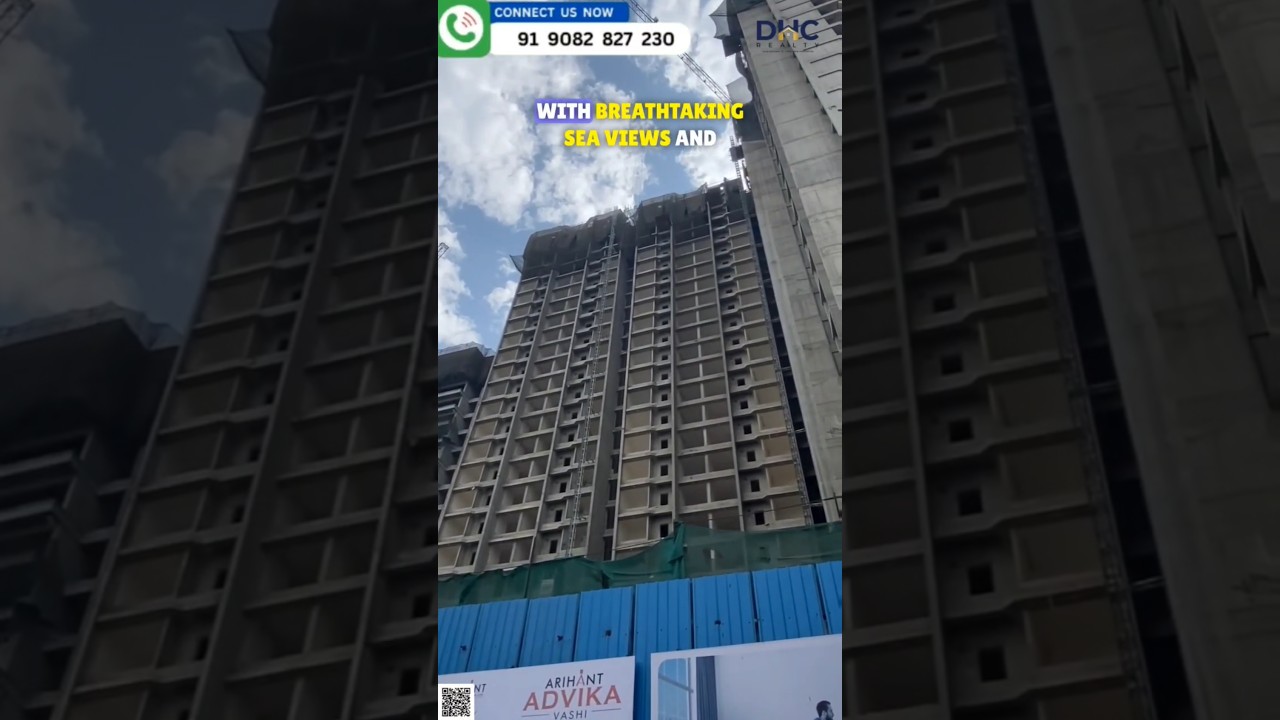 Fully Automated 2 & 3 BHK AC Homes at Vashi Navi Mumbai | Sea Facing Apartments | Sample Flat Tour