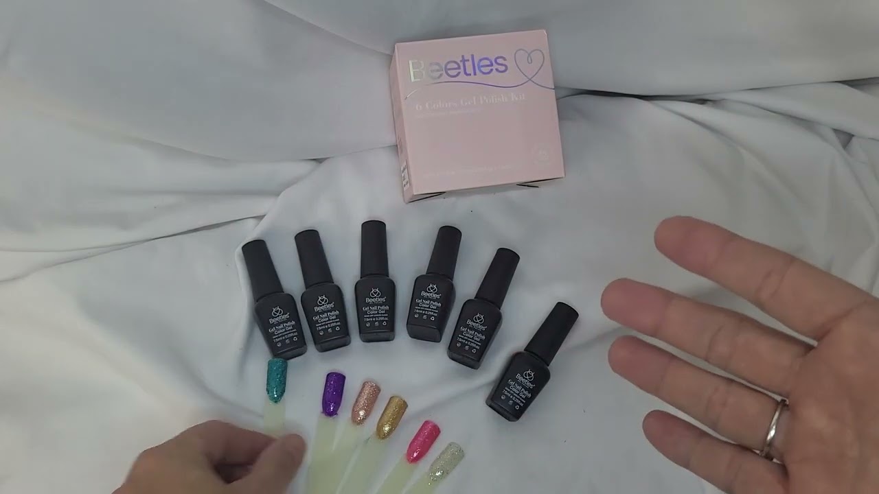 HONEST REVIEW of Beetles Glitter Gel Polish Pink Silver Platinum Gel Polish Soak off Uv Lamp Boujee