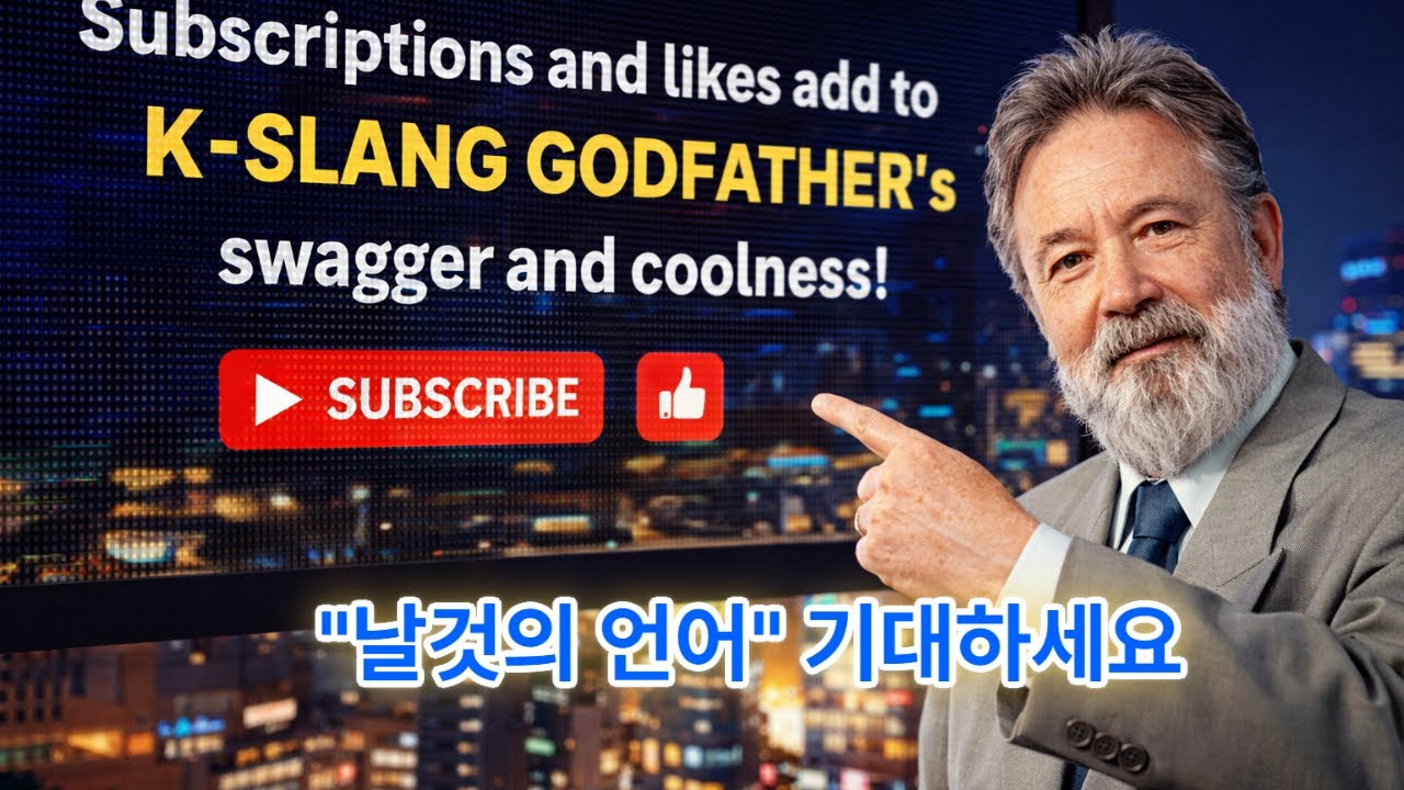 K-SLANG GOD FATHER #한국슬랭 #한국은어#한국속어#한국비속어