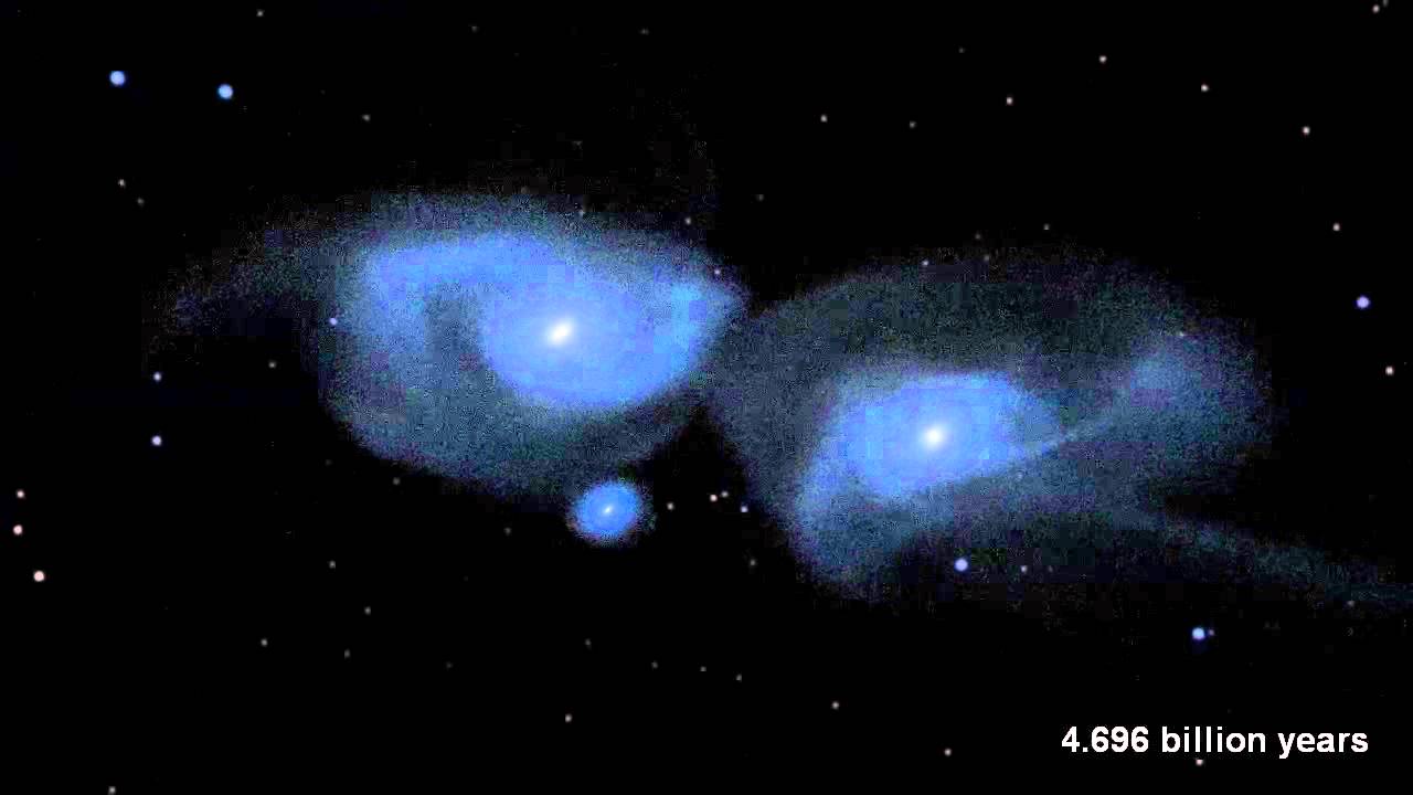 Milky Way and Andromeda Galaxies Collision Simulated | Video