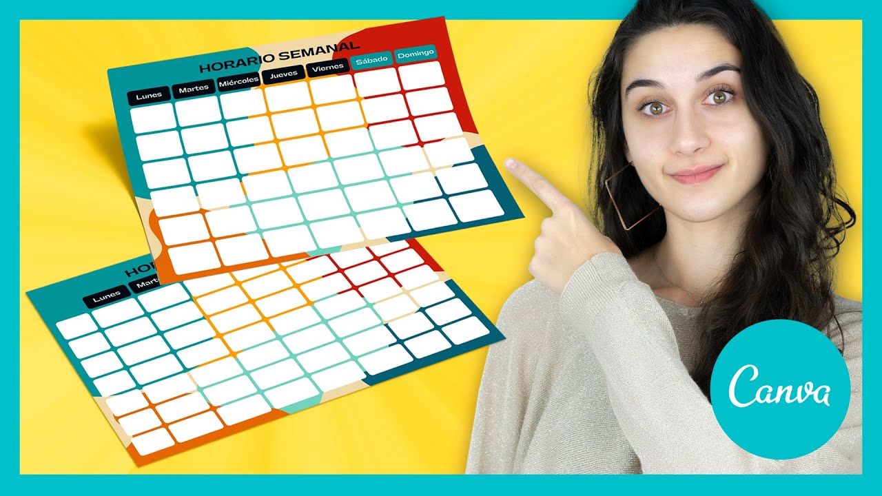💠 Cómo hacer un HORARIO en Canva 📆