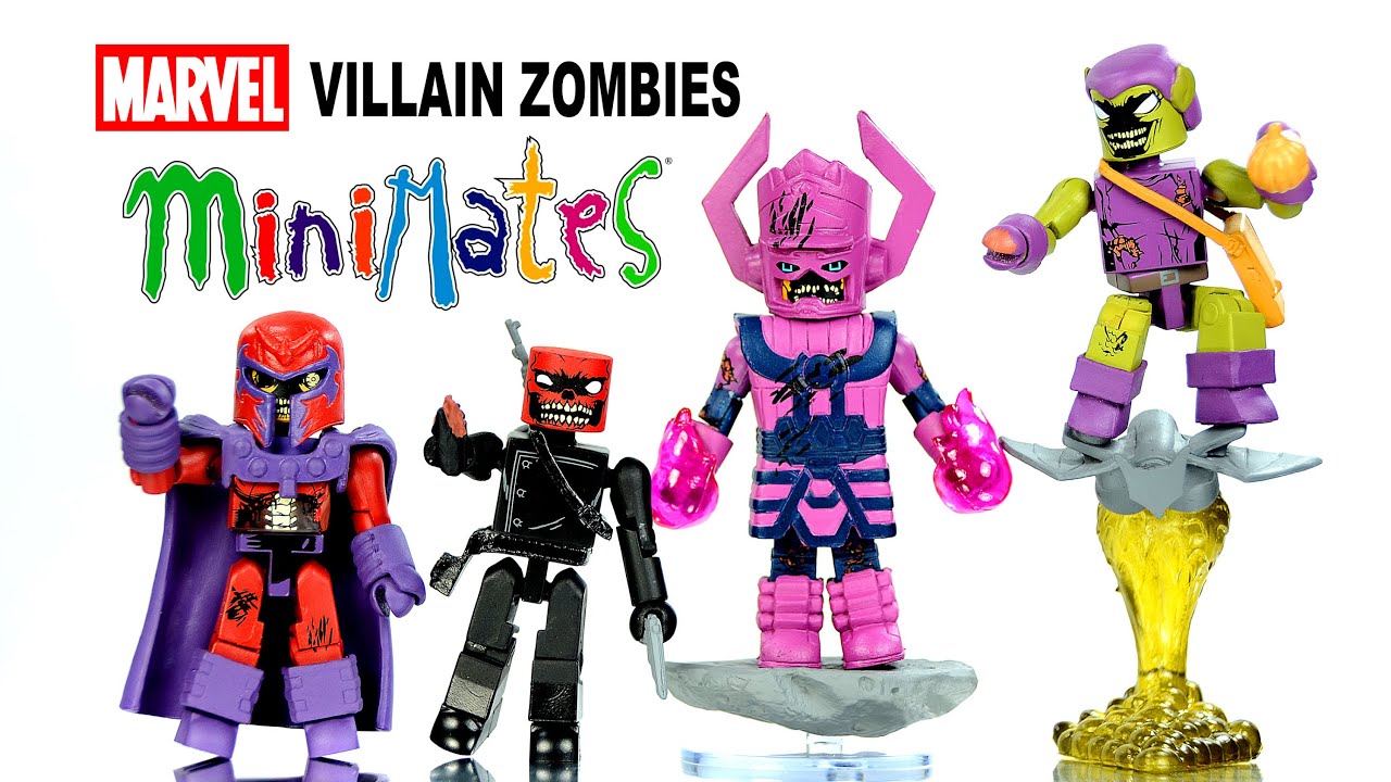 Marvel Minimates Zombies Villains Box Set by Diamond Select w/ Magneto Red Skull