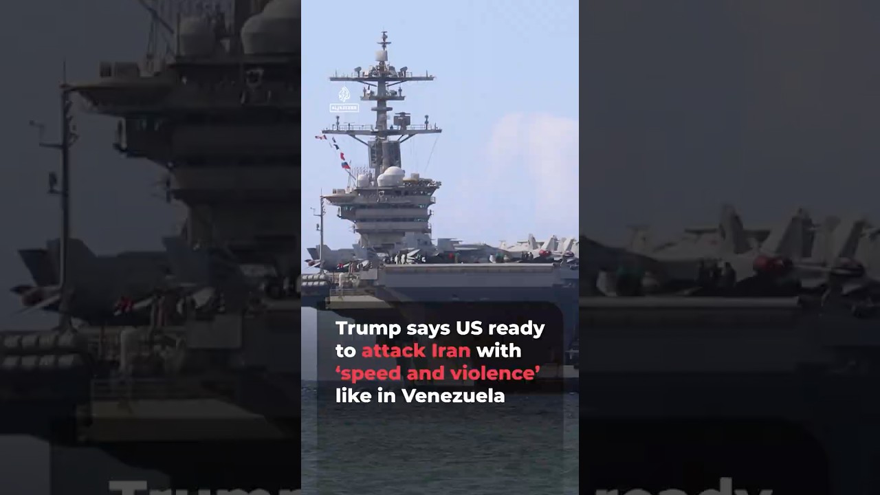 Trump says US ready to attack Iran with &lsquo;speed and violence&rsquo; | AJ #shorts