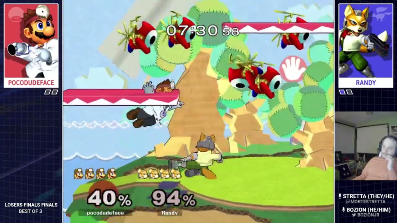 Pocodudeface (Doc) vs Randy (Fox) - SSBM - Level One Melee 27 Amateur LF